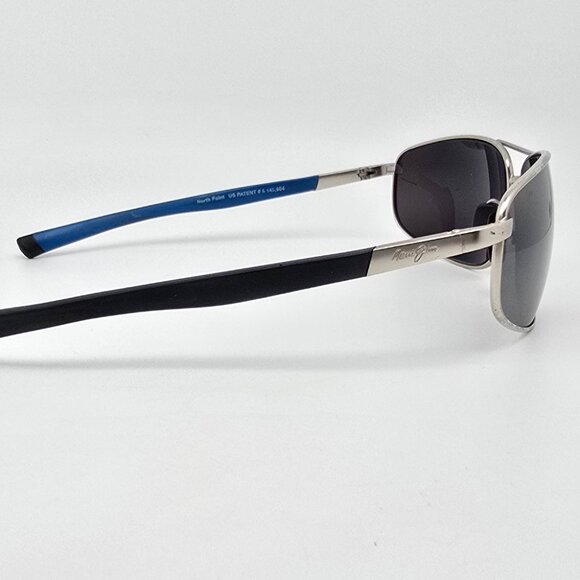 Maui Jim MJ272-17M North Point Silver Frame Polarized Lens Aviator Sunglasses - Picture 5 of 15